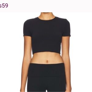 BRAND NEW W TAGS
Splits59 MEDIUM BLK Fitted CropTop 
81%Nylon 19%Spandx Orig$98